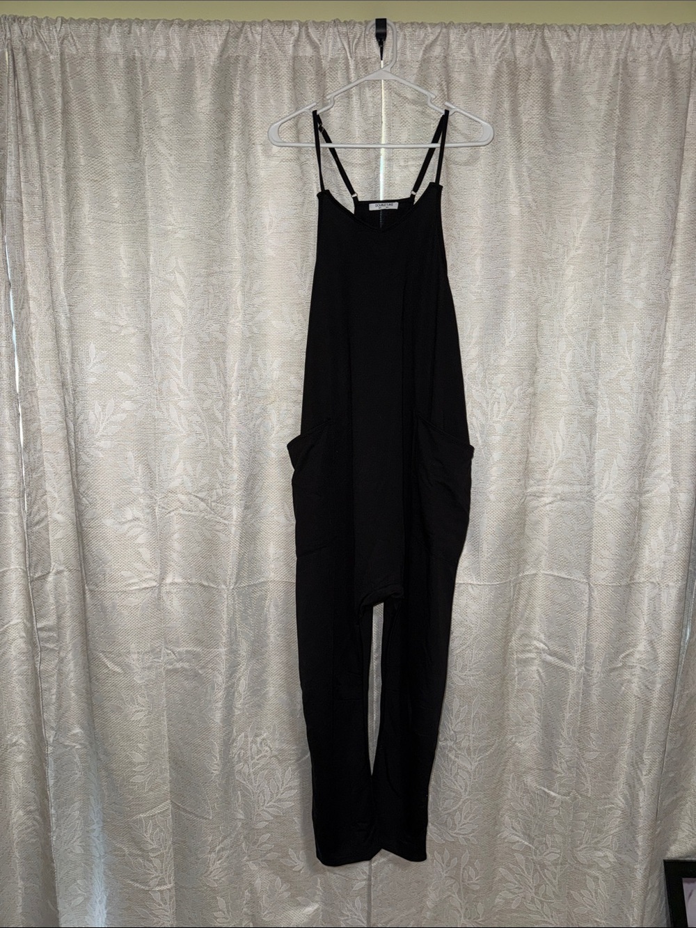 Black Women's Spaghetti-Strap Jumpsuit